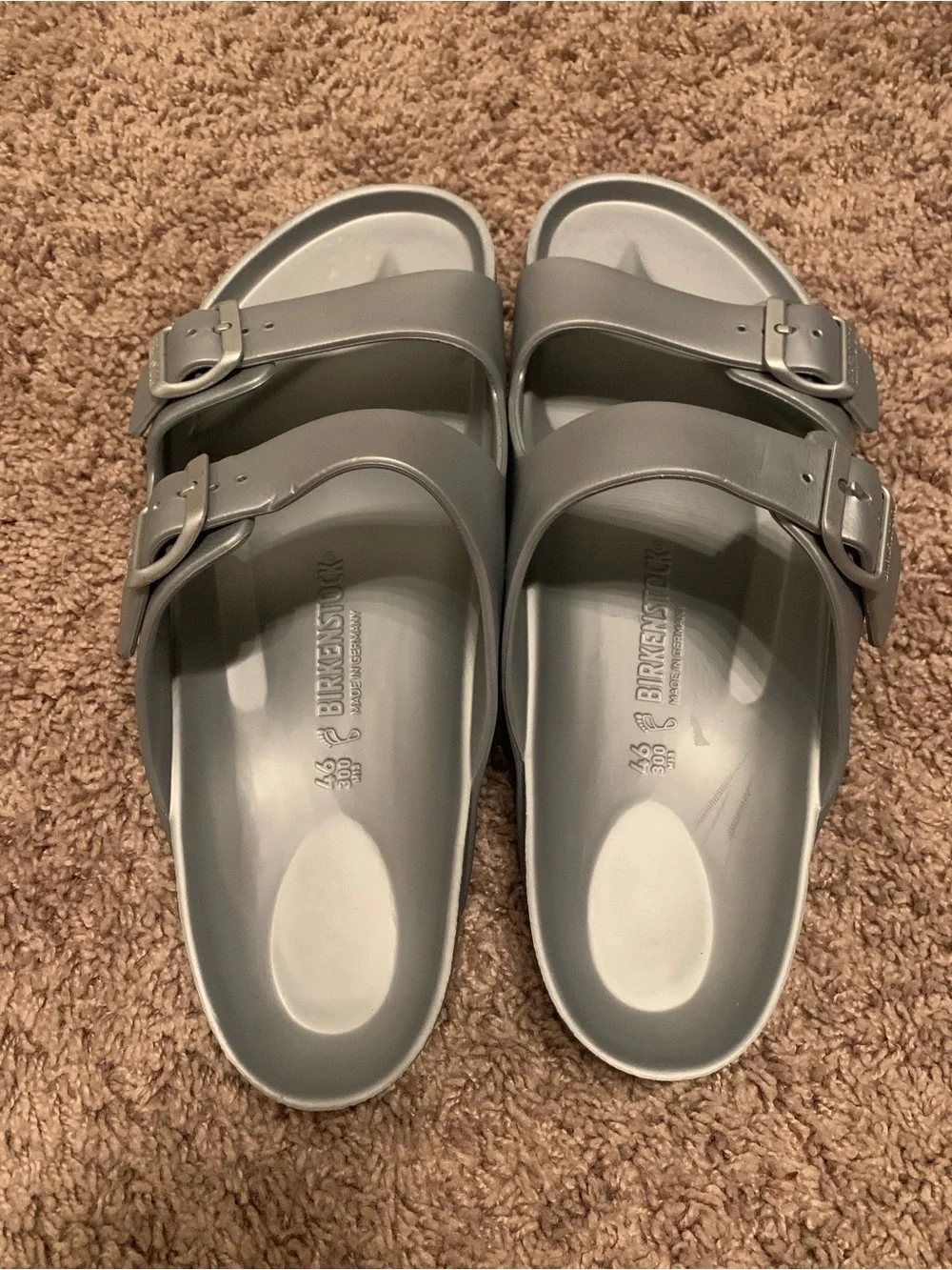 Birkenstock Arizona Sandals Silver Metallic